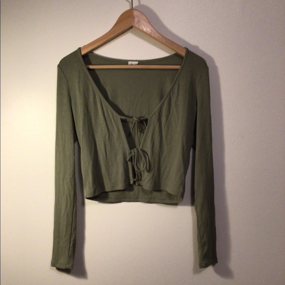Wilfred Free Tie-Front Long-sleeve Top
